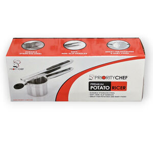 NWT Priority Chef Premium Potato Ricer Large 15oz Heavy Duty Stainless Steel